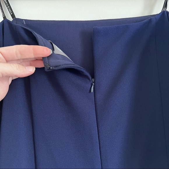 Vince Camuto Navy Off Shoulder Formal Gown - Picture 4 of 9